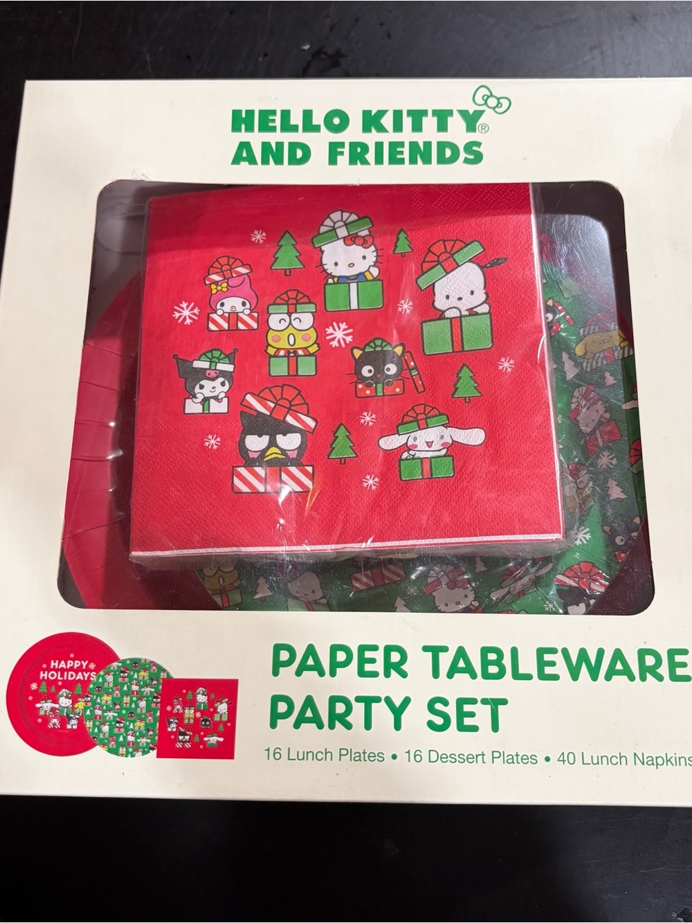 Hello Kitty Red Holiday Paper‎ Tableware Party Set